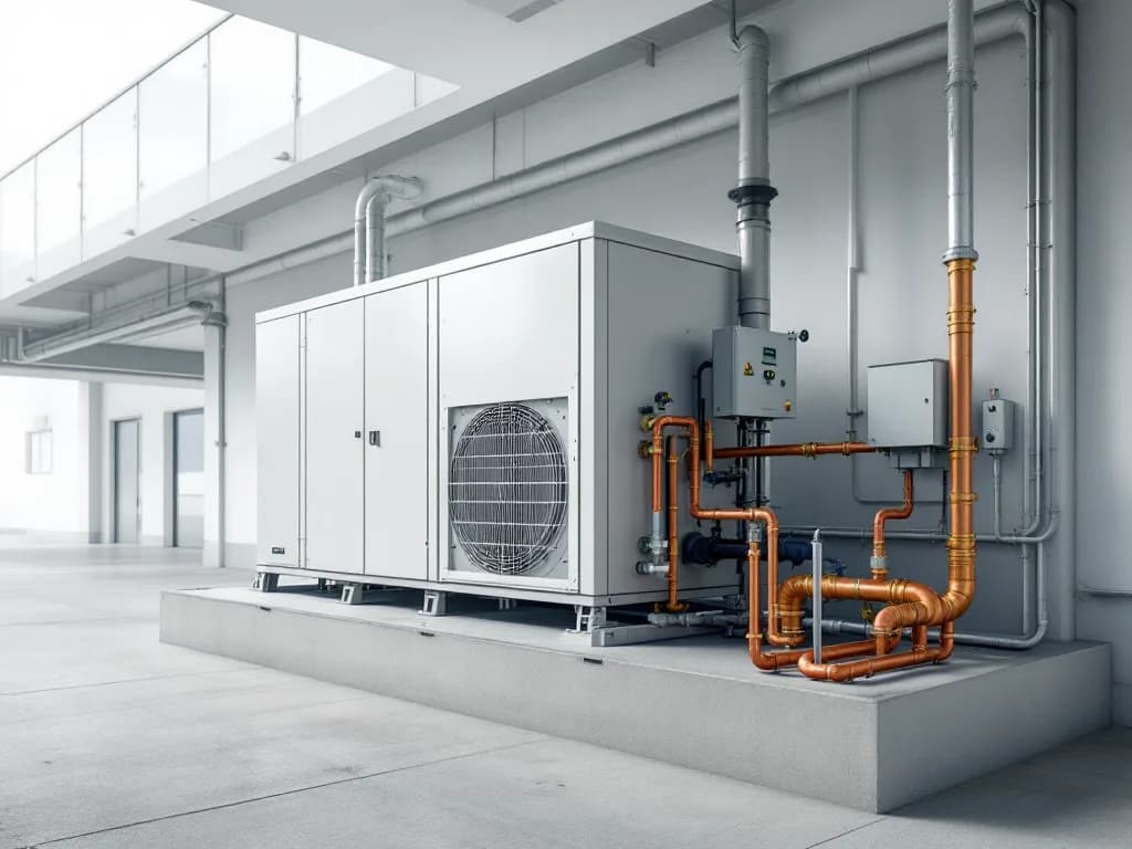 Industrial refrigeration plant room — illustrative image